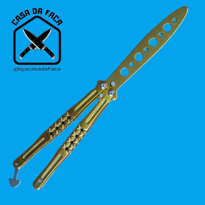 Canivete Butterfly Inox Sem Corte Para Treinos Profissional 127018