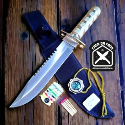 Faca Tática Rambo Silver 065038