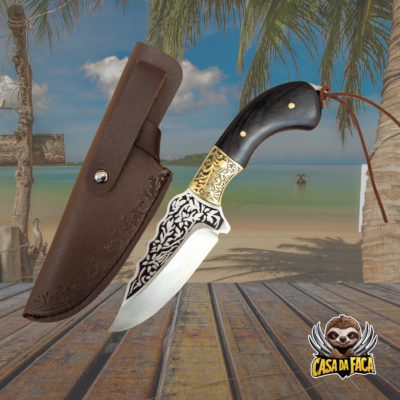 Faca Mongol Luxo Cabo Black md-10-p38
