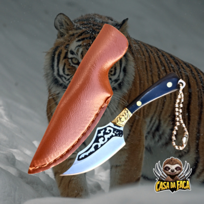 Mini Canivete Chaveiro com Bainha Mongol Black 800513