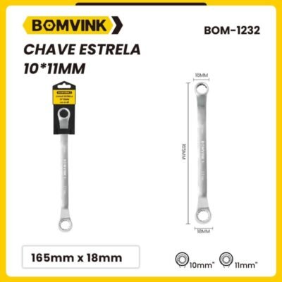 Chave Estrela Cromo 10,11MM BOM-123208